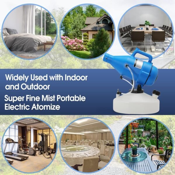 ⁦جهاز تبخير ضباب متناهي الصغر يو ال في لرش المبيدات الحشريه يو ال في، جهاز رذاذ بارد مع مسافة رش 30 قدم للمنزل للفنادق والمساجد والمدرسة والحديقة (4.5 لتر، 1.2 جالون)⁩ - الصورة ⁦4⁩