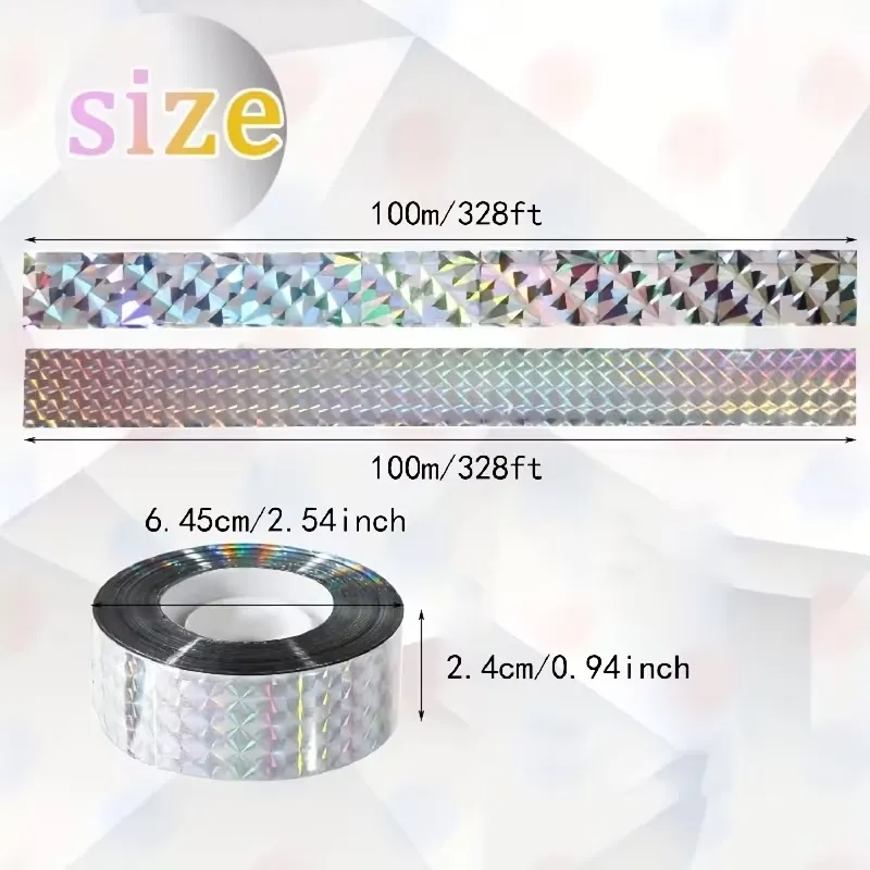 شرائط-طارد-الطيور-من-المزارع-وواجهات-المباني-تخويف-الطيور.webp شريط طارد الطيور 100 متر Bird Scare Tape Ribbon بكره واحده - الصورة 1